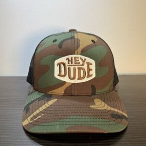 Hey Dude Hat Camouflage Adjustable Snapback Cap Outdoor Activewear
